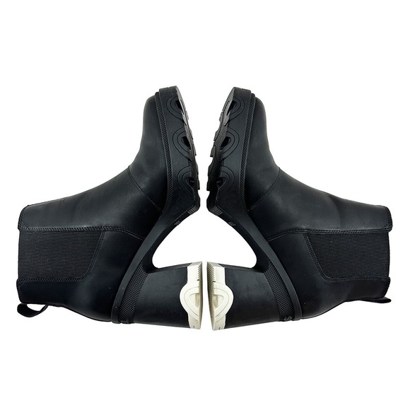 SOREL Brex Chunky Heel Leather Chelsea Ankle Boots • 9 • black • waterproof - Picture 4 of 9